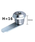 No Sweat Silver Zinc Alloy Cylinder Cam Lock With Three Keys For Electrical Meter Boxes Kitchen Cabinets And Drawer Hardware, 16mm size