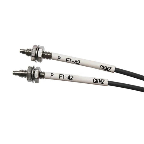 Replacement P60 P80 And W8 Parts For Two Meter FT 42 Fiber Optic Sensor FT42 close-up of sensor cables with connectors