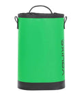 Rugged Climbing Waist Tool Bag With 5L Rope Storage, water-resistant green polyester gear organizer pouch with handle.
