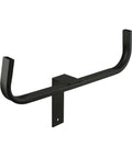 Steel Wall Mount Rack For Backpack Sprayers And Leaf Blowers Heavy Duty Garage Organizer Shelf, black, side view