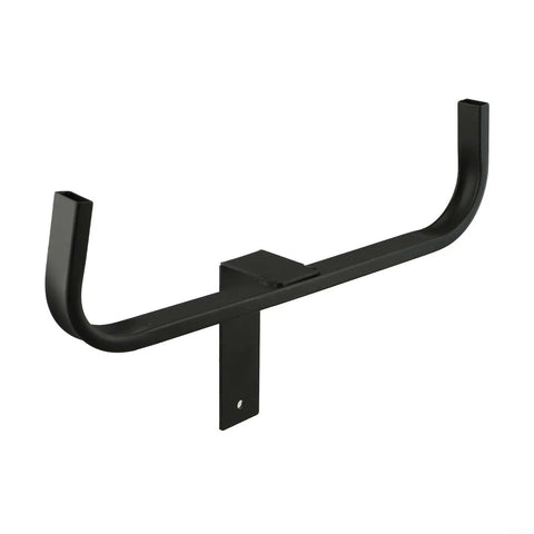 Steel Wall Mount Rack For Backpack Sprayers And Leaf Blowers Heavy Duty Garage Organizer Shelf, black, side view