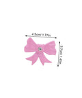 Super Dope Pink Bow Cabinet Pulls Pack Eight Piece Alloy Dresser Knobs For Girls Bedroom Refresh close-up of a pink bow cabinet pull
