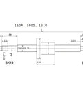 Heavy Duty SFU1605 And SFU2010 Ballscrew Assortment With Ball Nut Kit For CNC Machines featuring a technical diagram of diameter and length specifications.