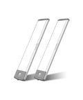 Two Pack Rechargeable Wireless LED Closet Lights With Motion Sensor, 30 LED Under Counter Pantry Cabinet Lights, Battery Operated, 1800mAh