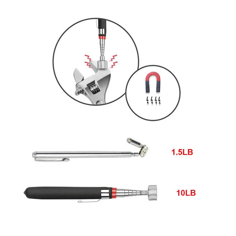 Three Pack Flexible Magnetic Telescoping Pickup Tools With 360 Degree Swivel 7 To 30 Inch Reach Strong Magnetic Head Lift Up To 10 Lbs Ideal Gift