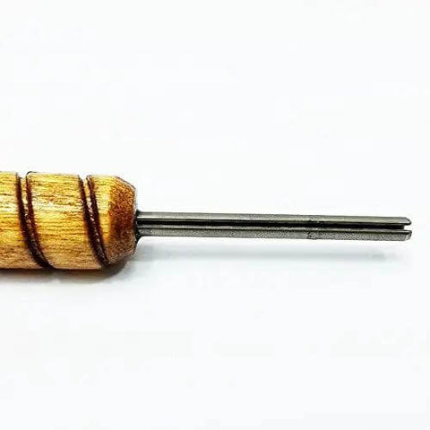 Pro Grade Quilling Tool Kit with two slotted 1/8 inch winding pin, solid wood handle, stainless steel pin for paper bead rolling