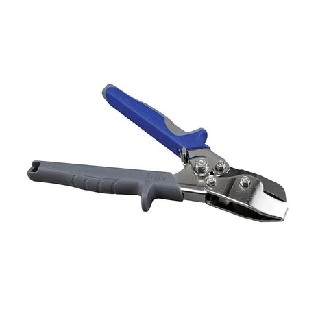 V Notcher For Ductwork And Sheet Metal Cutter For 30 Degree V Angles Heavy Duty Drop Forged Jaw With Throat Depth Thirteen Sixteen Inches Notches Corners And Take Off Tabs Fits 24 Gauge Steel And 26 Gauge Stainless, side view