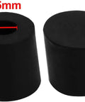 Six Piece Conical Rubber Feet Pad Set For Surface Protection 15mm Inner Diameter 34mm By 40mm Base 36.5mm High Black Non Slip Cushions
