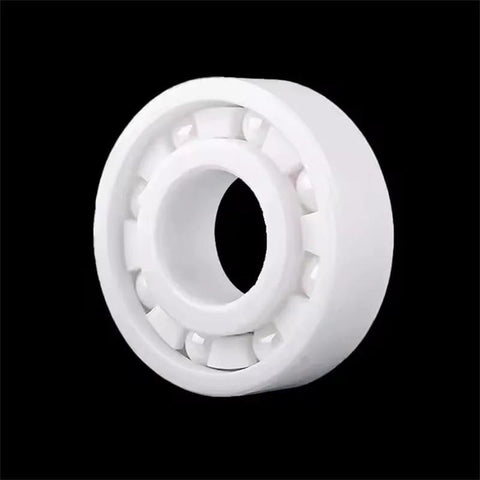 608 full ceramic bearing (ZrO2), 8x22x7mm, ABEC-9, white, front view