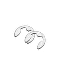 Stainless Steel Circlip Retaining Ring Assortment Kit, E Clip Washers, Ten Sizes M1.5 To M10, 304 Stainless, close-up view