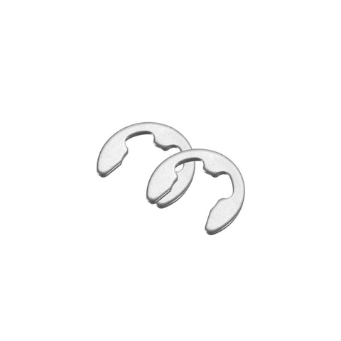 Stainless Steel Circlip Retaining Ring Assortment Kit, E Clip Washers, Ten Sizes M1.5 To M10, 304 Stainless, close-up view