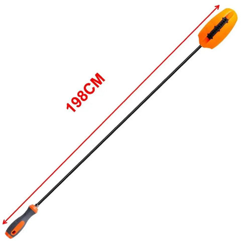74 Inch Flexible Pallet Strap Feeder For Half To Three Quarter Inch Poly Strapping Easy Pallet Threading Tool shown at 198cm length