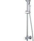 10 Inch Shower Fixtures With 1.8 GPM Rain Showerhead And Hand Shower, 27.6 Inch Slide Bar, Easy Reach Single Handle Faucet Set With Included Valve For Remodel Bathrooms, Polished Chrome