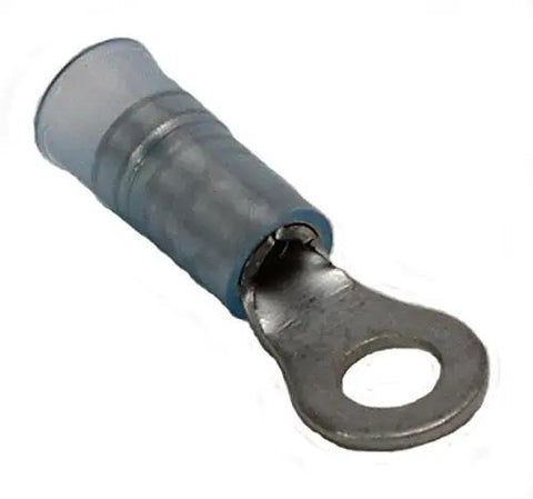 Nylon insulated ring terminal from 12 Terminal Ground Distribution Block Kit With One Quarter Inch Stud Nickel Plated Bus Bar And Twelve Stainless Steel Terminal Screws Plus Premium Nylon Insulated Ring Terminals For Auto Electrical Wiring Rugged Durable Setup