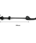 4 Piece Aluminum Bike Axle Quick Release Skewers Set, 180mm length, black side view