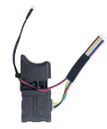 Compact Remote Trigger Switch For Cordless Drills With Quick Install Handle And Smooth Shift Speed Adjustment showing wires and switch detail.