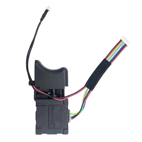 Compact Remote Trigger Switch For Cordless Drills With Quick Install Handle And Smooth Shift Speed Adjustment showing wires and switch detail.