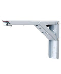 Four Pack Triangle Folding Brackets Built Tough Floating Shelf Support For Wall Mounted Benches And Tables Ideal Space Saving Hardware For Tools White 10 Inch