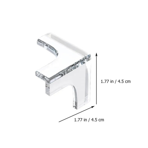 Triangular PVC Corner Protectors Set Of 10 With Corner Brace Design for desktops and shelves, 4.5 cm size, clear PVC