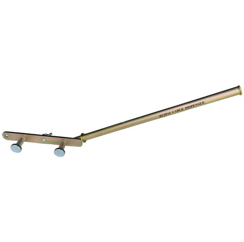 Heavy Duty Stud Mounted Wire Dispenser for Quick Loading of Reels, Coils and Cables on Rough Job Sites with 300 Lb Capacity