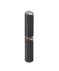 Bullet hinge pin, weld-on steel with brass bushing, 3-1/8 in x 1/2 in, black finish