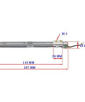 Killer Linear Stepper Motor Actuator With Integrated Metal Slide Table Featuring Slick 15 Mm Step Accuracy And Hella Smooth 123 Mm Travel For Top Notch Cnc Automation And Tight Position Control Projects, side view with dimensions.
