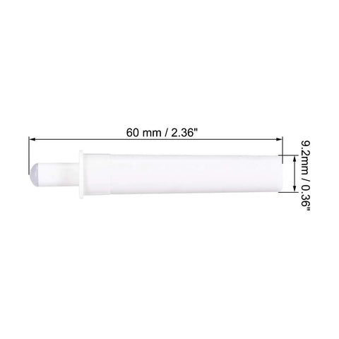 Five Piece White Buffer Damper Kit Soft Close Cushions For Cabinet Drawer Hardware Anti Slam Shock Pads, 60x9.2mm size.