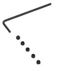 Pro Grade Steel Router Bit Bearing Guide for Smooth Precise Cuts, Bottom Mounted Bearings shown with hex key and bearings