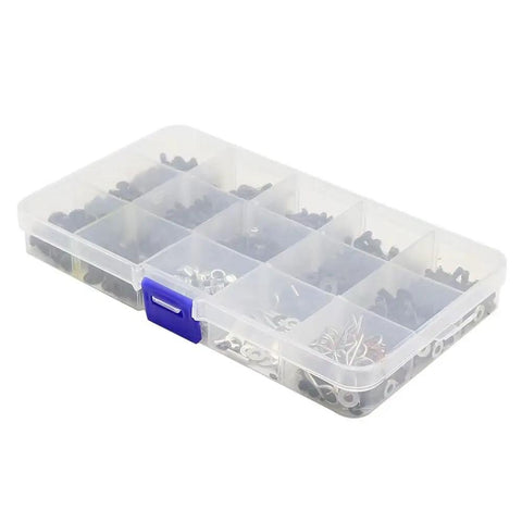 RC Screw Kit And Repair Set With 500 Pieces M3 M4 Screws Flat And Round Head Hex Drive Washers Lock Nuts in organizer box