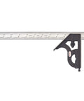 Pro Grade Steel Combination Square With Square Head 12 Inch Blade Cast Iron Body Hardened Steel Reversible Lock Bolt Scriber 4R Graduation