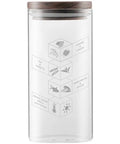 Top Shelf Glass Storage Canister For Coffee Beans And Tea 700ML Airtight Sealed Jar with design for tea, coffee, and spices.