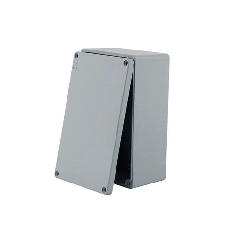 SHIHUANI gray cast aluminum junction box with removable lid, outdoor electrical enclosure