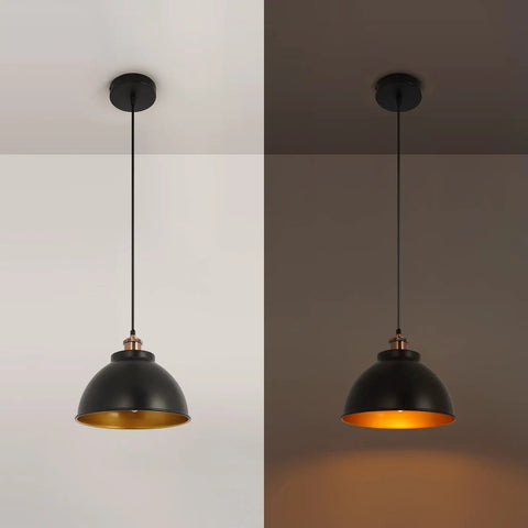 Dope Industrial Modern Black Barn Pendant Lights Set Of 3 For Kitchen Island Farmhouse Vintage Metal Dome Shade Hanging Ceiling Lamps