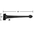 Wrought Iron Heart Style Strap Hinges 18 Inch Heavy Duty Pack Of 4 With Hardware For Cabinets Chests Gates And Cupboards