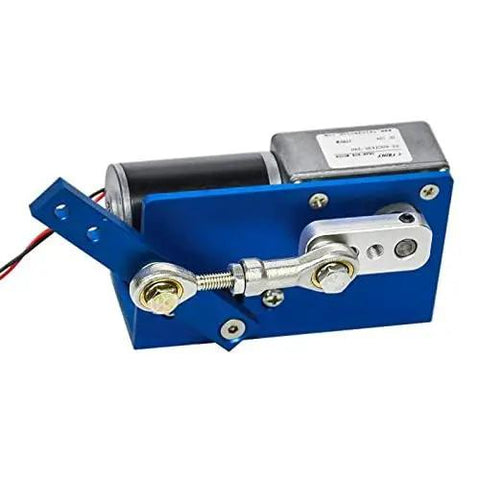 12V Linear Actuator With 90 Degree Stroke And 110 RPM No Load Speed 0.67 Kgcm Torque DC Worm Geared Motor Plug And Play Setup visible on table