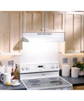 Broan-NuTone 413001 under-cabinet white 30-inch non-ducted range hood with built-in lights