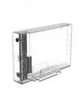 Transparent Usb 3.0 To Sata Hard Drive Enclosure Docking Station For 2.5 3.5 Inch Ssd Hdd Supports 16Tb Capacity auto sleep with blue led indicator.
