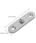 Close-up of stainless steel hinge from Six Pack Stainless Steel Folding Butt Hinges For Cabinets And Furniture With Space Saving Design
