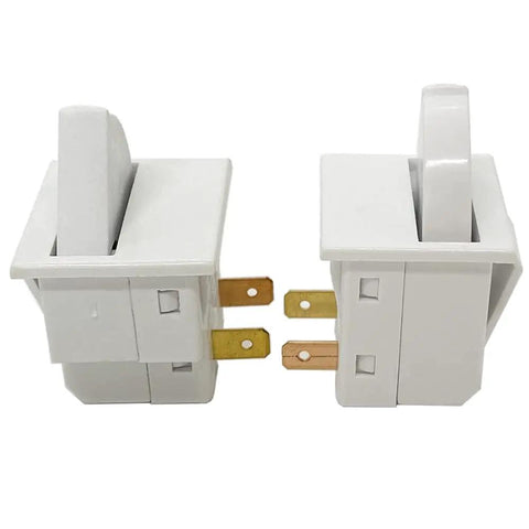 Universal 2 Pack Refrigerator Door Light Switch 2 Feet 2 Pin NC AC 125V 250V 2A 2.5A Brass Contacts Long Life Momentary Fridge Freezer Switch Compatible With Most Refrigerator Brands