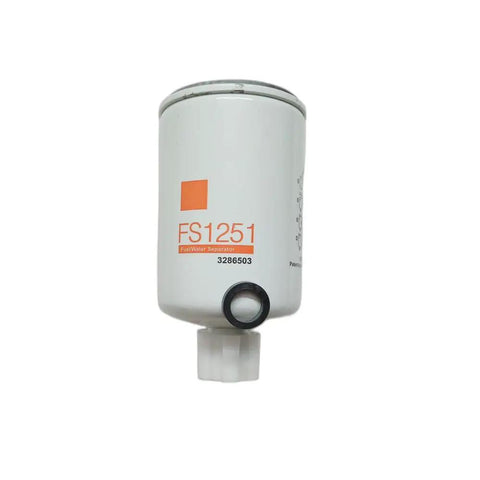 Fs1251 Coolant Filter 72515734 A4027606 Spin-On Water Separator with white steel housing and standard thread mount.