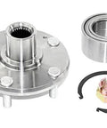 Front Wheel Hub And Bearing Repair Kit With Retaining Ring And Axle Nut For 2012 Through 2015 Hyundai Elantra 1.8L Four Cylinder