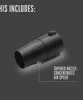 Tapered nozzle detail of Cordless Electric Leaf Blower With Turbo Mode Up To 615 CFM And 170 MPH Includes 56V 2.5Ah Battery