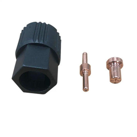 Plasma Cutter Torch PT 31 Air Plasma Cutting Gun With M161.5 Brass 2 Pin Connectors components with black and brass pieces