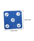 Two Pack Rubber Fencing Targets For Practice And Training, 33x33 cm, blue, durable puncture resistant gear with number design.