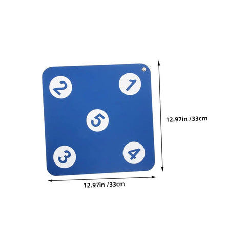 Two Pack Rubber Fencing Targets For Practice And Training, 33x33 cm, blue, durable puncture resistant gear with number design.