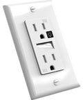 Wall Outlet With Night Light 10 Pack White, Frees Up Every Outlet With Built-In LED Night Lights, Independent Operation