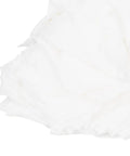 100 Pack Premium Microfiber Cleanroom Wipers, soft white poly fiber wipes stacked for cleaning lab equipment and lenses.