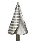 Top Shelf HSS Step Drill Bit Set, Spiral Grooved Cone Chuck For Metal And Wood, showing a durable steel drill bit for rapid diameter swapping.