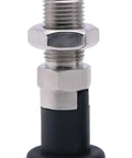Pro Grade M12 Self Locking Ball Nose Spring Plunger With Knurled Thumb Wheel And Hex Lock Nut For Rapid Workholding side view