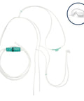 3-In-1 Hydrogen Inhalation Goggles with tubing, showing connector for H2 generators, adjustable strap for eye fit and facial relaxation